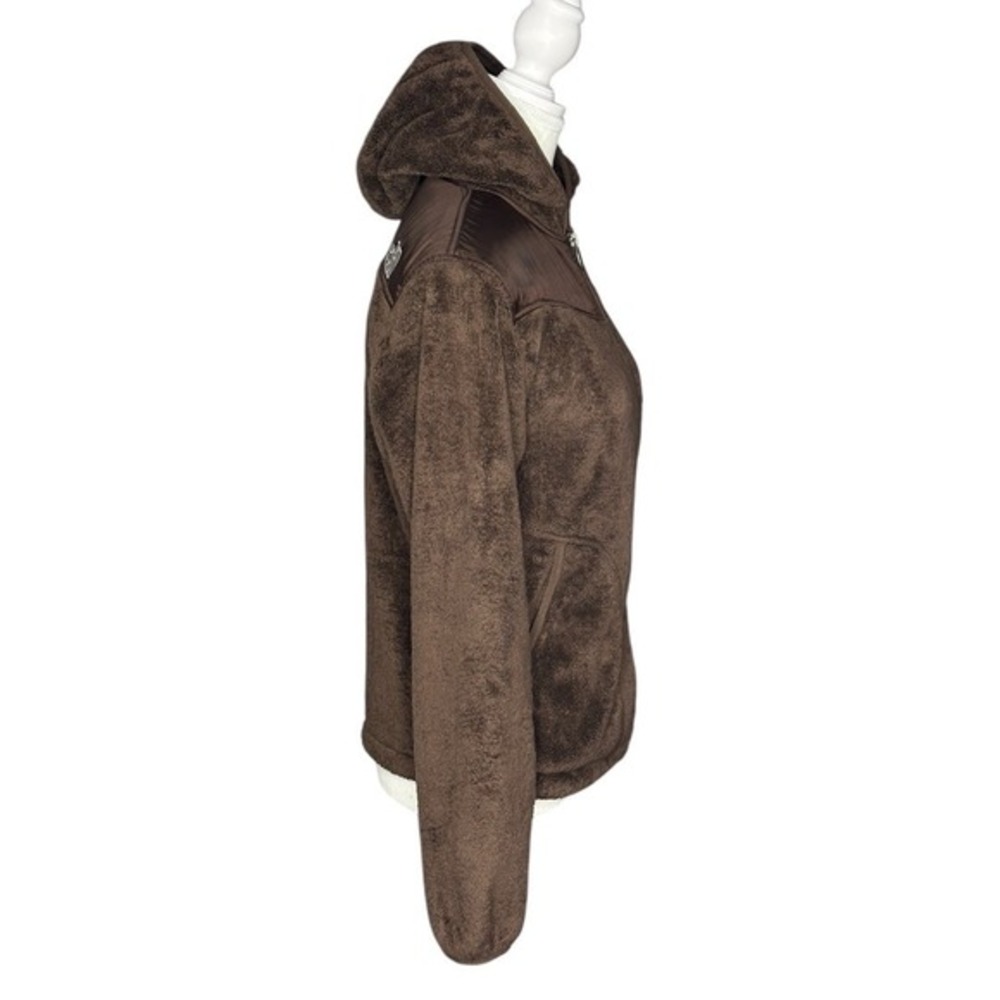 The North Face Brown Oso Fuzzy Fleece Athletic Hooded Jacket Womens Size Small - Picture 2 of 16
